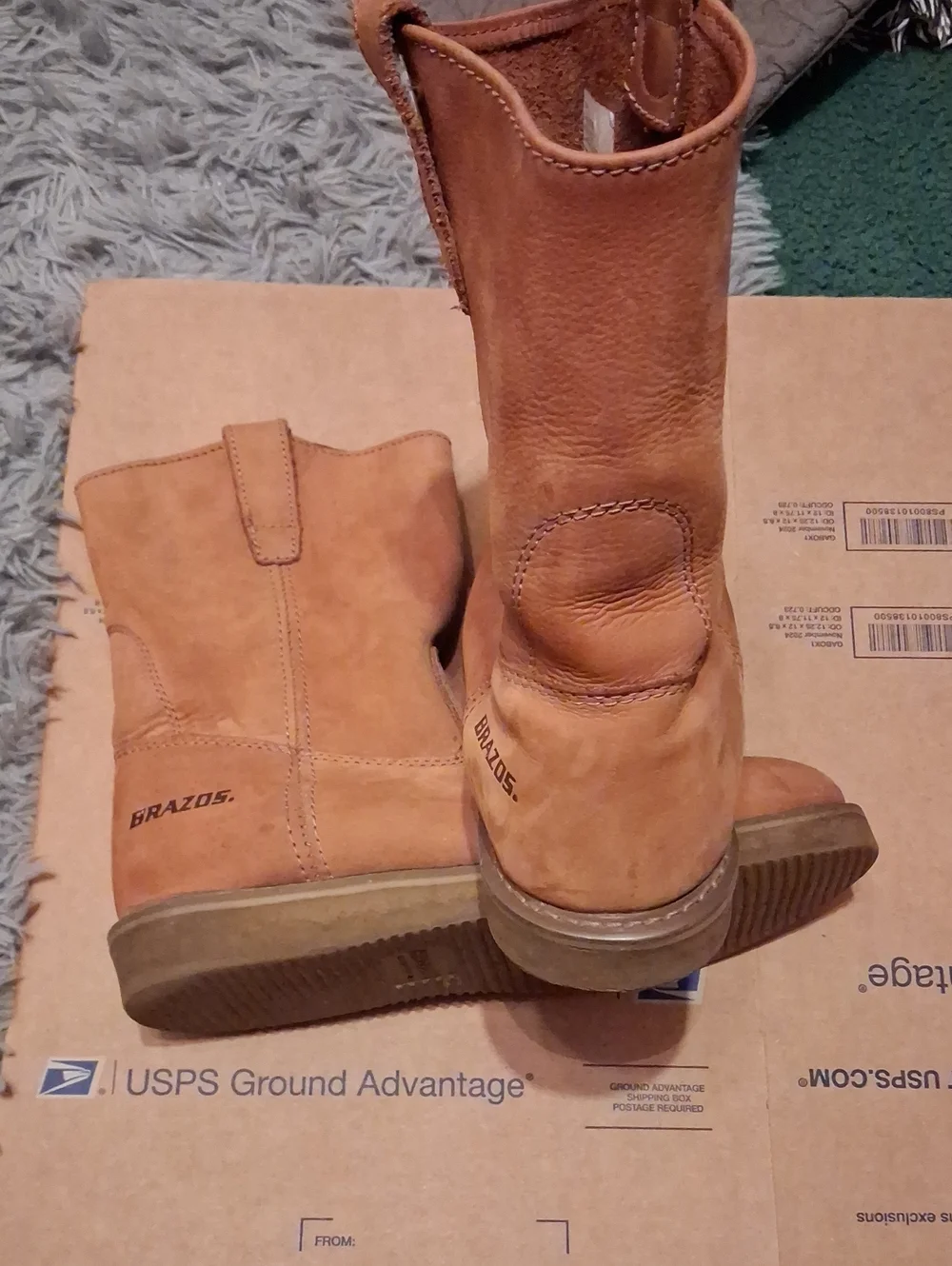 Brazos Tan Suede Mid Calf Boots Size 10 W